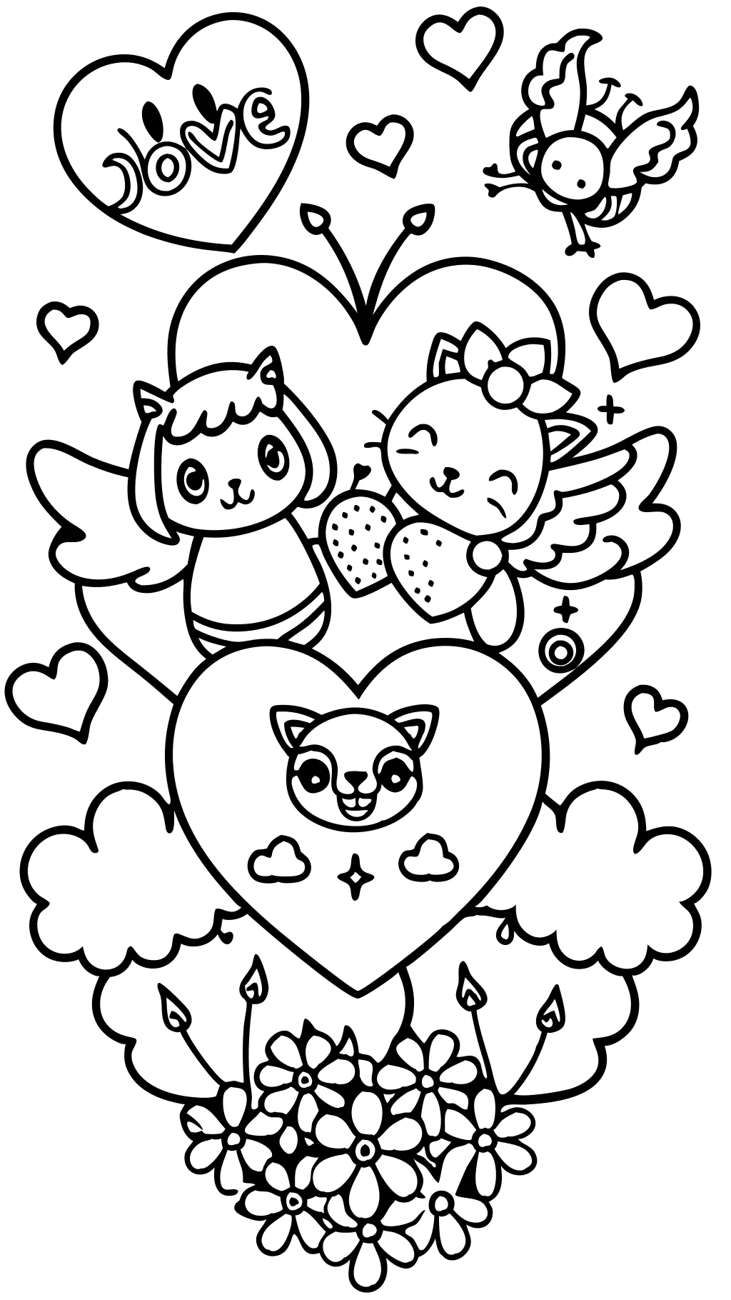 coloring pages happy valentines day